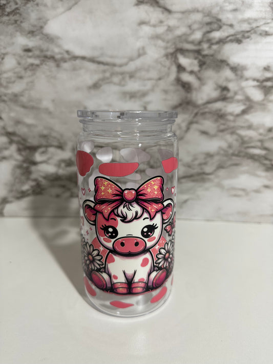 Cow Pattern Cup, Pink