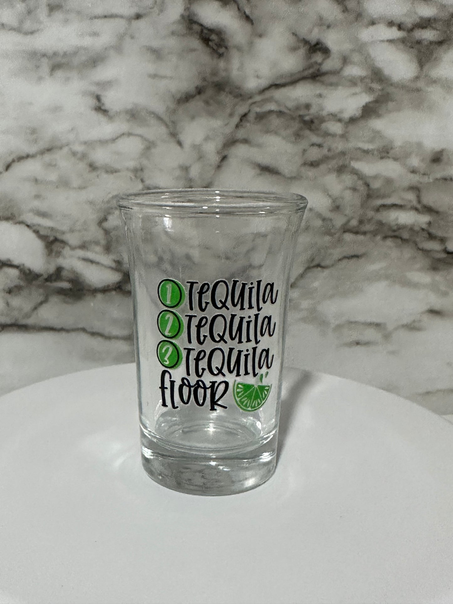 Tequila & The Floor Shot Glass
