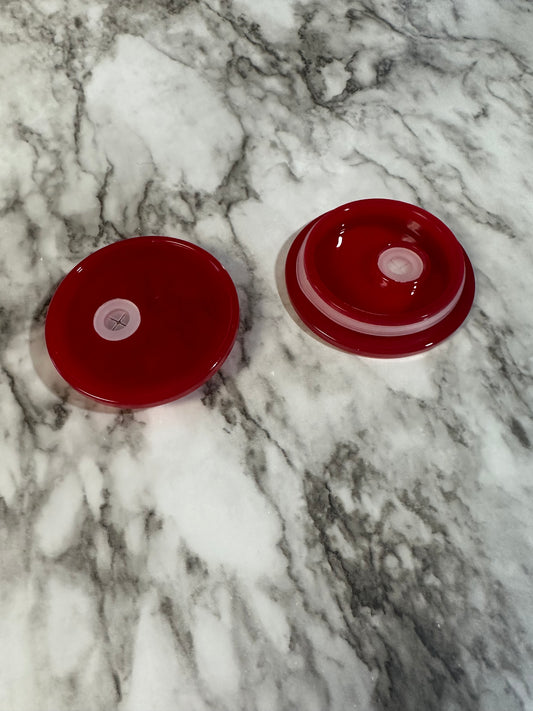 Solid Acrylic Libbey Lid, Red
