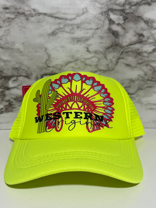 Western Original Hat, Neon Yellow