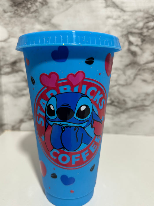 Stitch Love, Cup w Straw