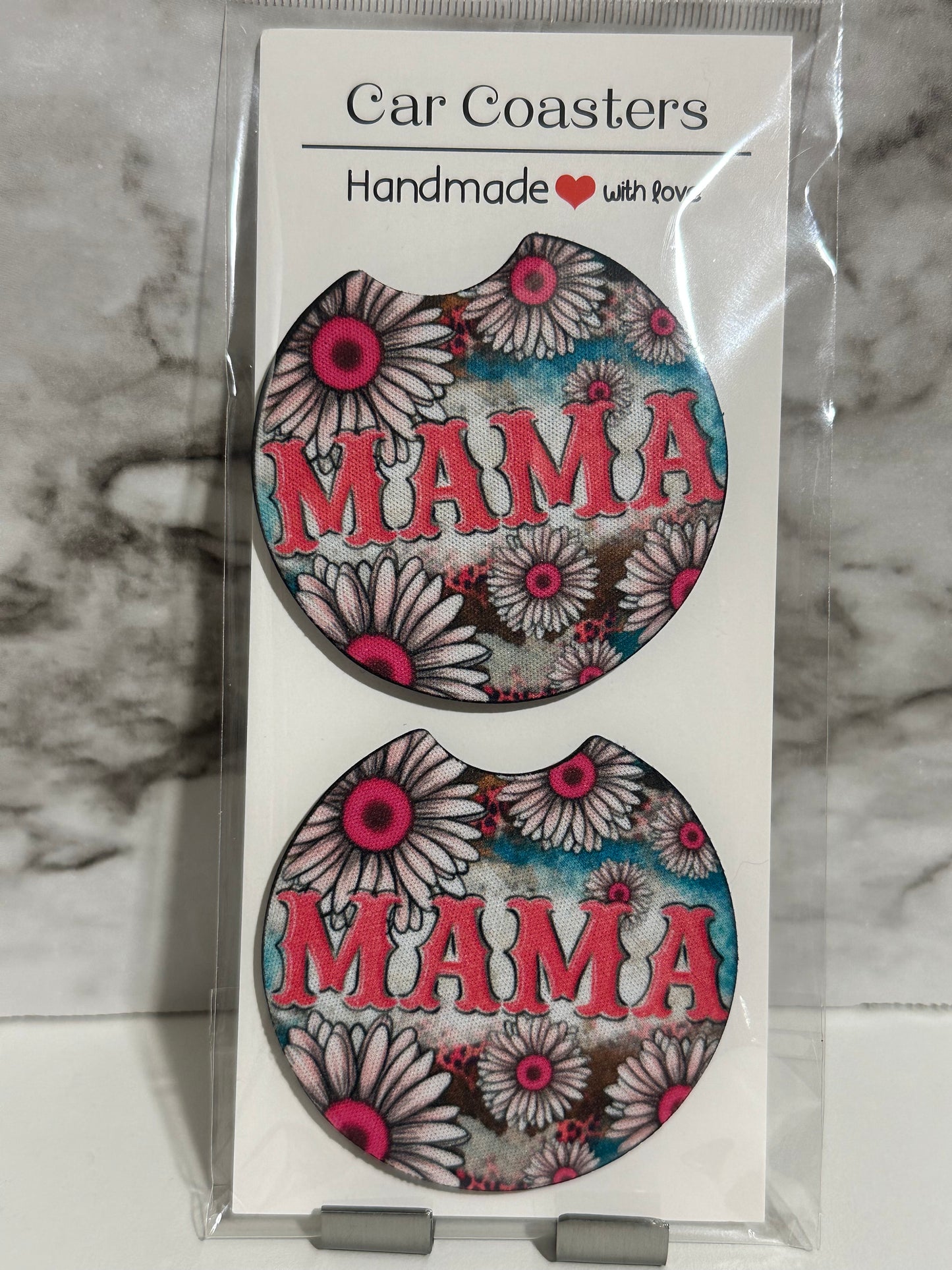 Mama Car Coasters, Floral