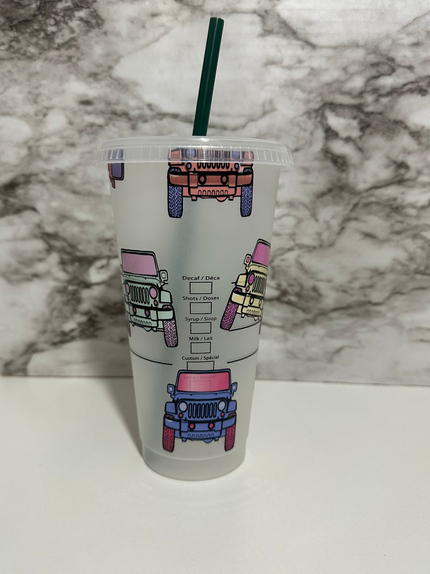 Jeep Cup w Straw, Wrangler