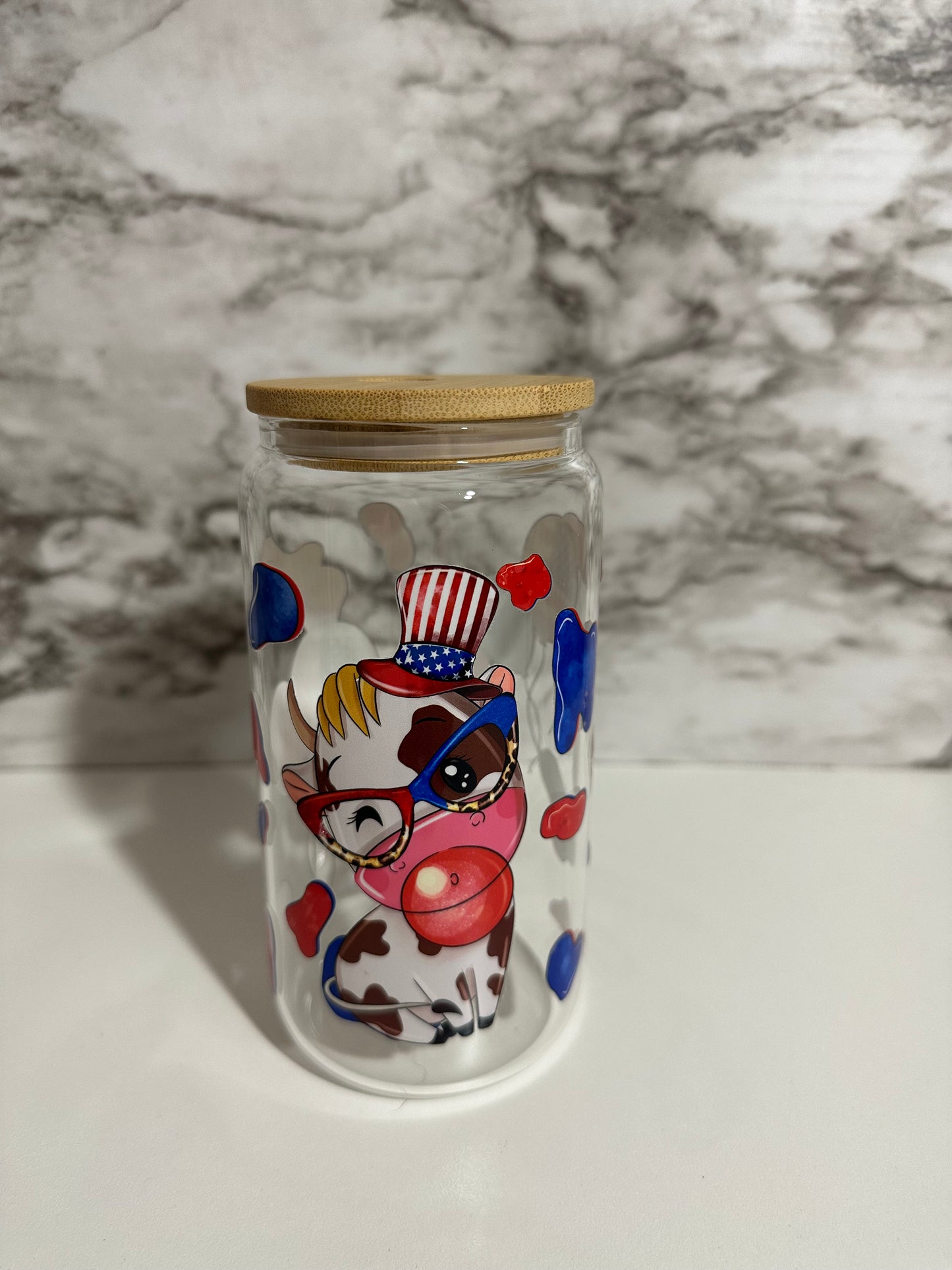 Patriotic Cow Cup