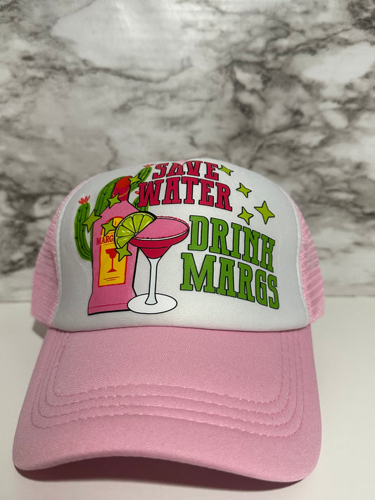 Drink Margs Hat, Pink