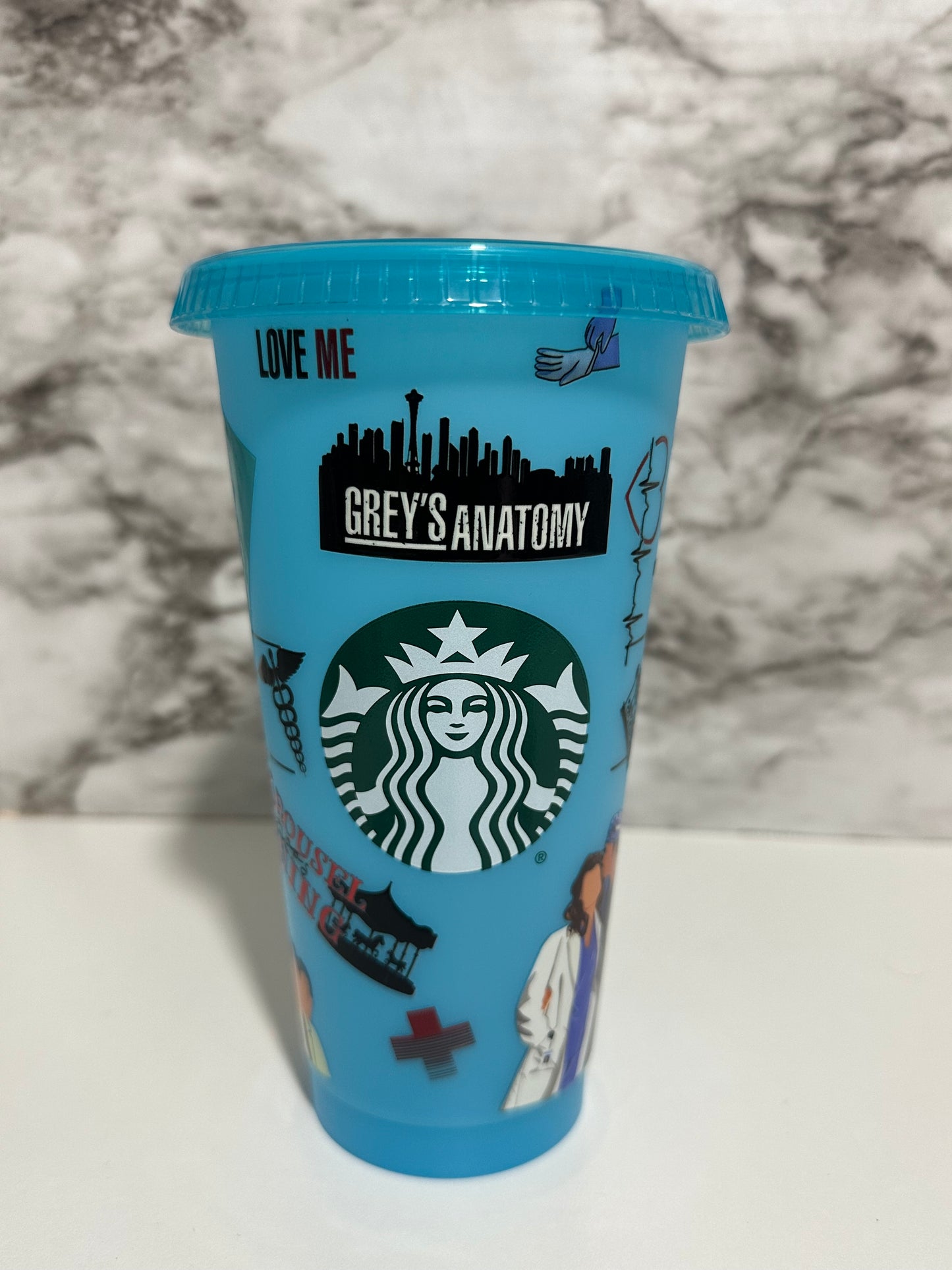 Greys Anatomy Cup w Straw