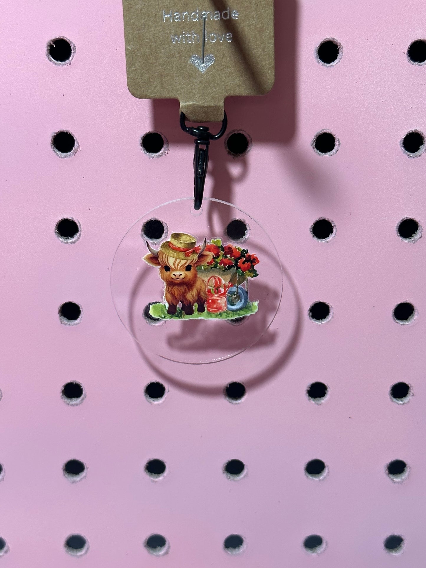 Highland Floral Acrylic Keychain