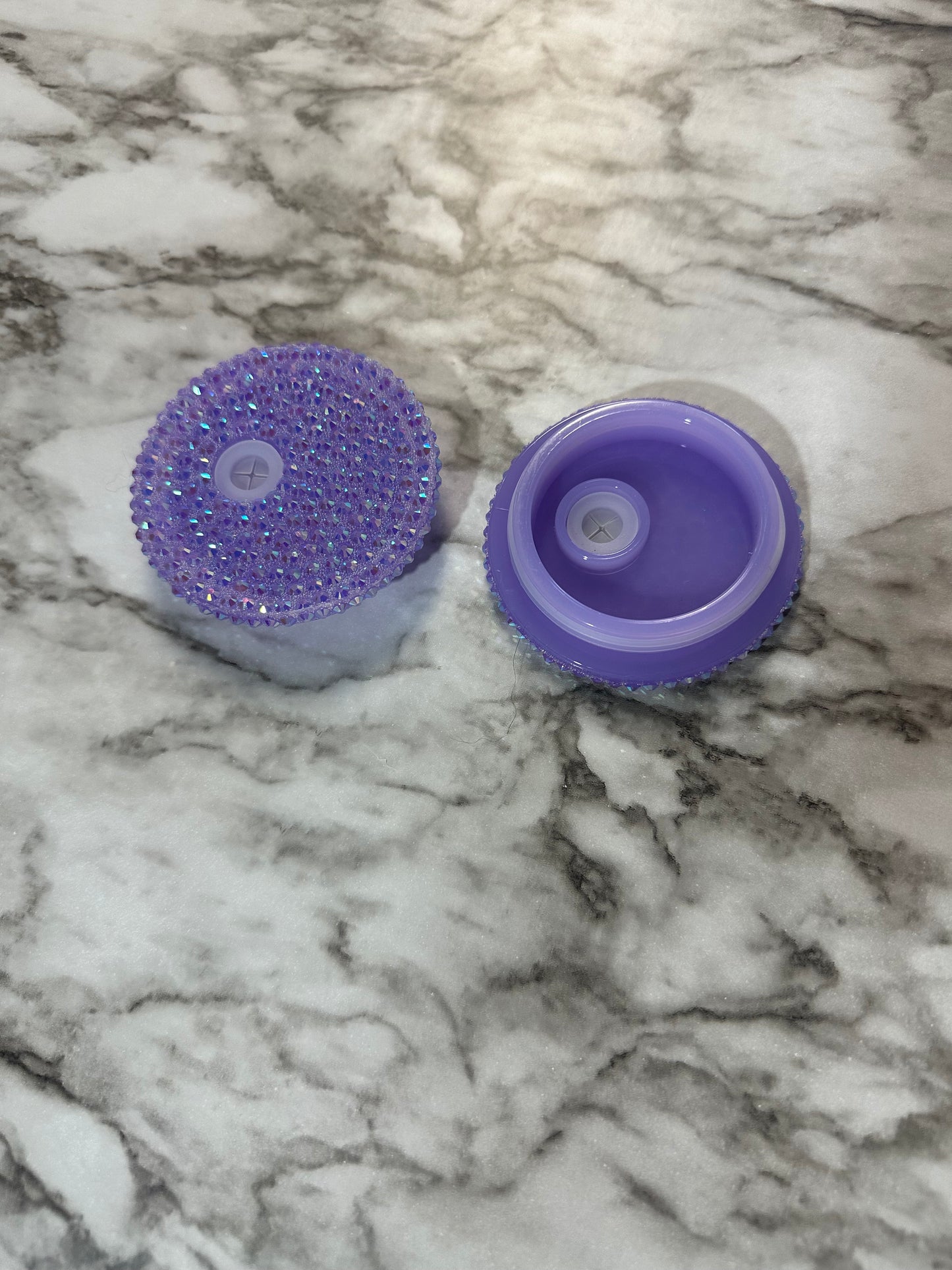 Rhinestone Libbey Lid, Purple