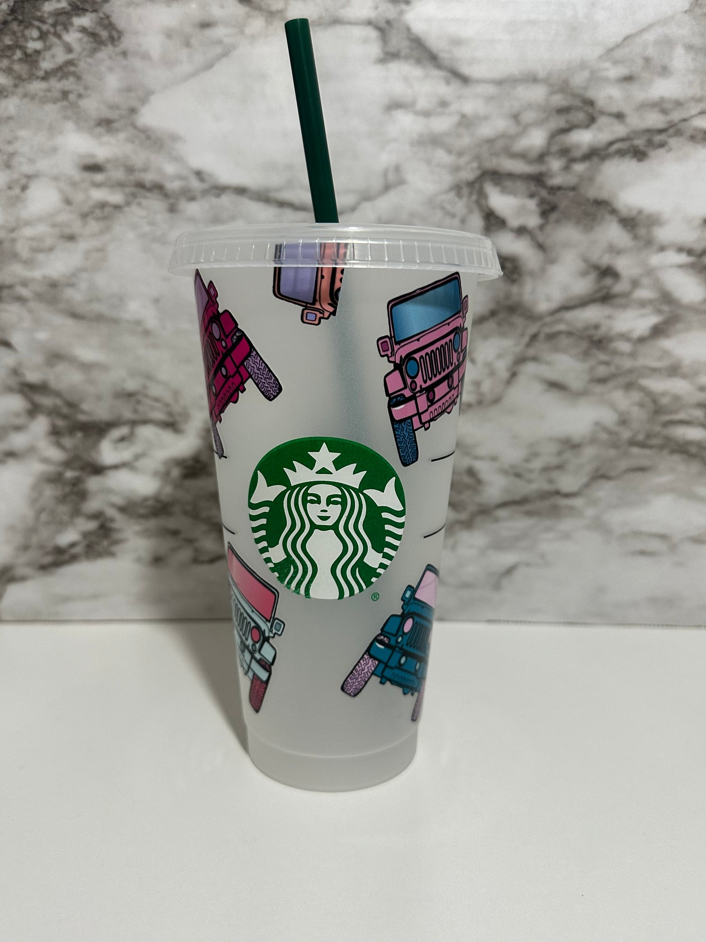 Jeep Cup w Straw, Wrangler