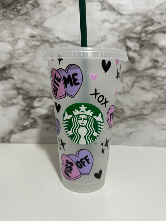 Anti-Valentine Cup w Straw