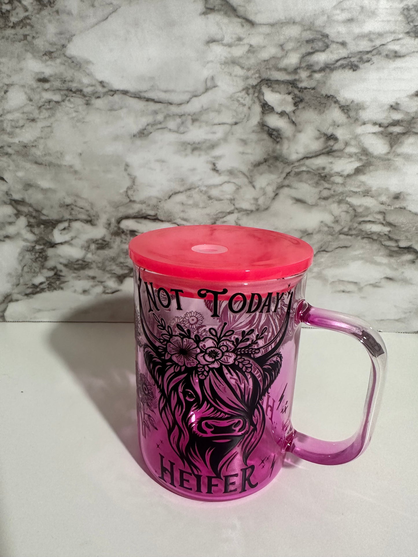 Not Today Heifer Mug Cup, Pink