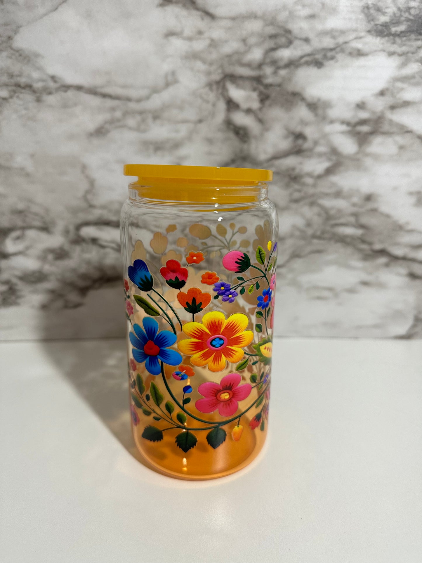 Hispanic Florals Cup, Yellow