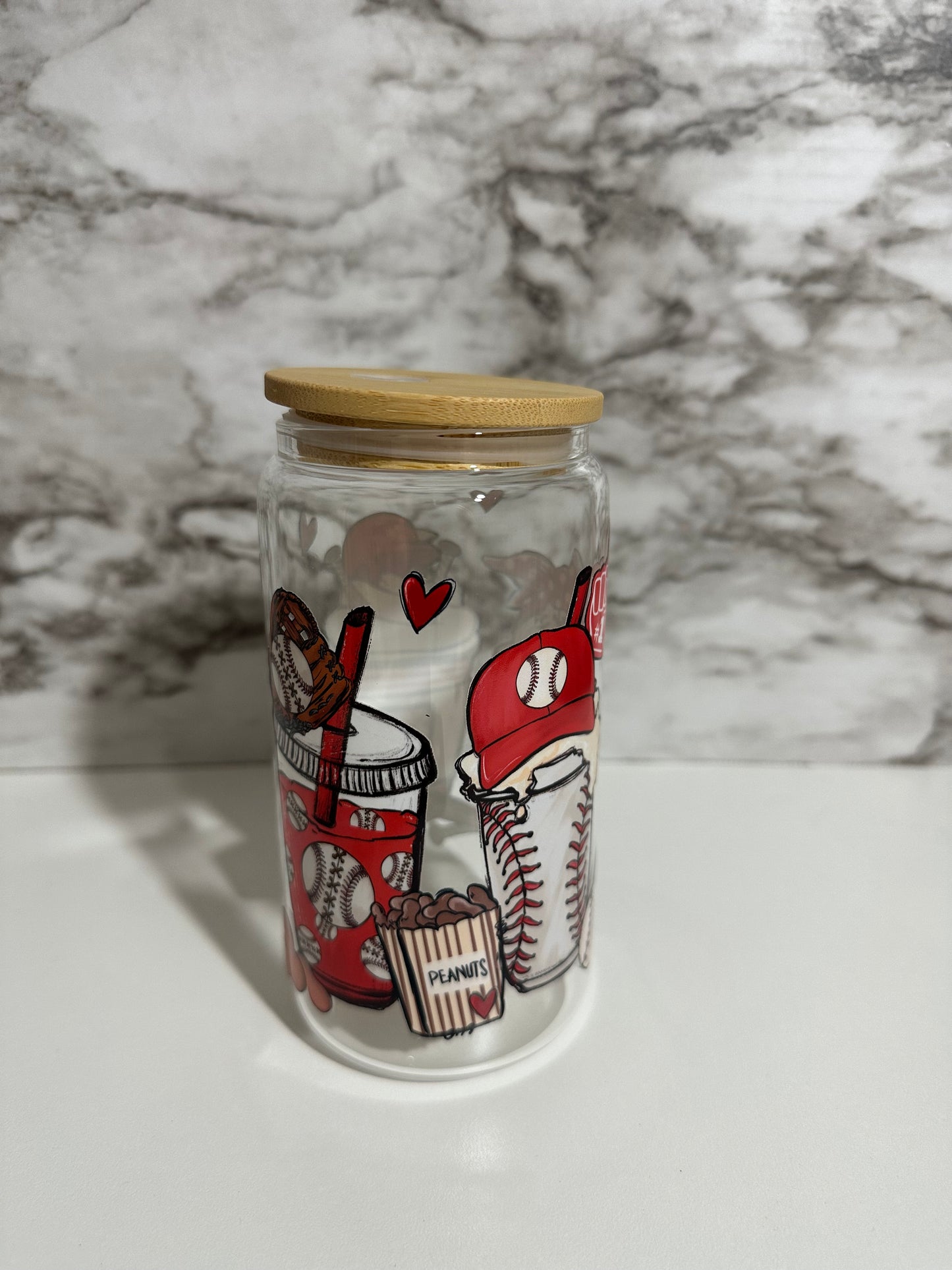 Baseball & Coffee Cup, Red