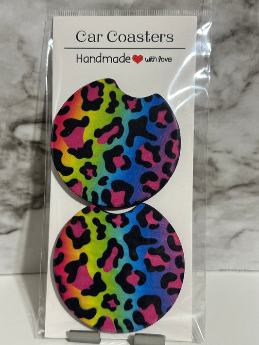Lisa Frank Rainbow Car Coasters