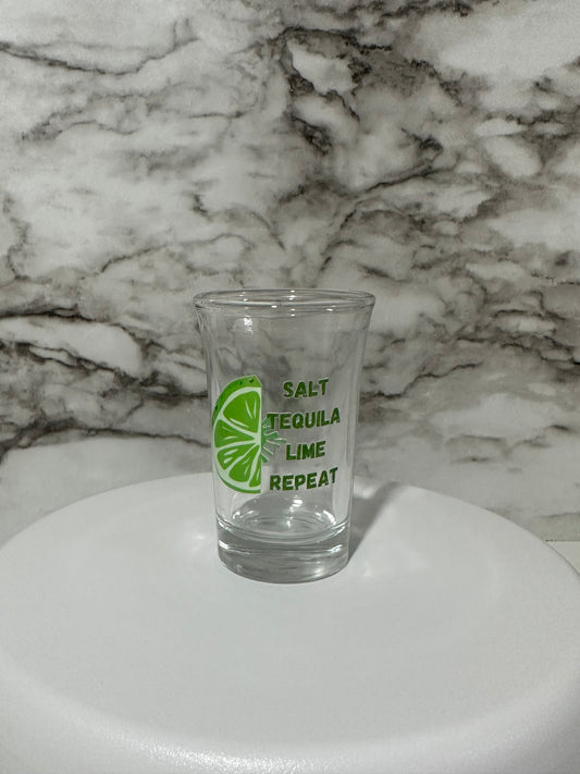 Salt, Tequila, Lime Shot Glass