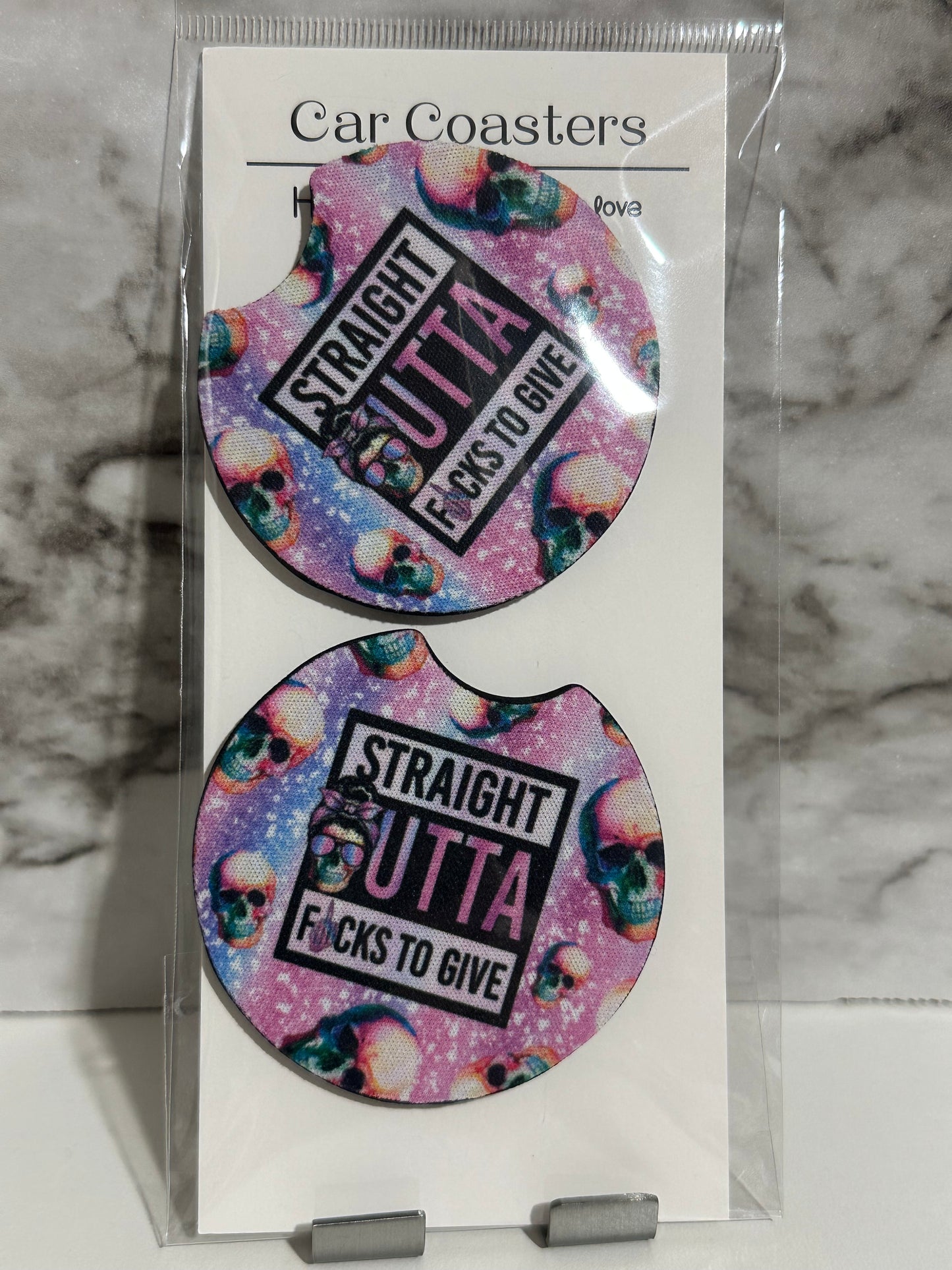 Straight Outta F’s Car Coasters