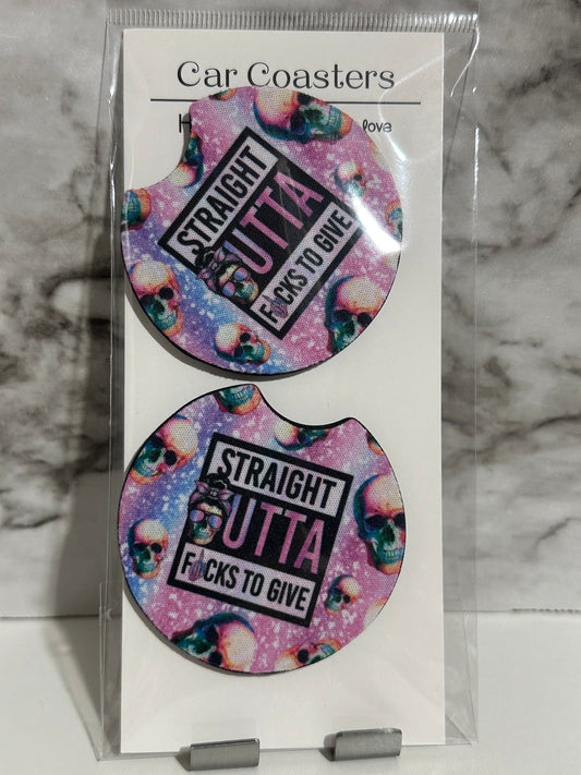Straight Outta F’s Car Coasters
