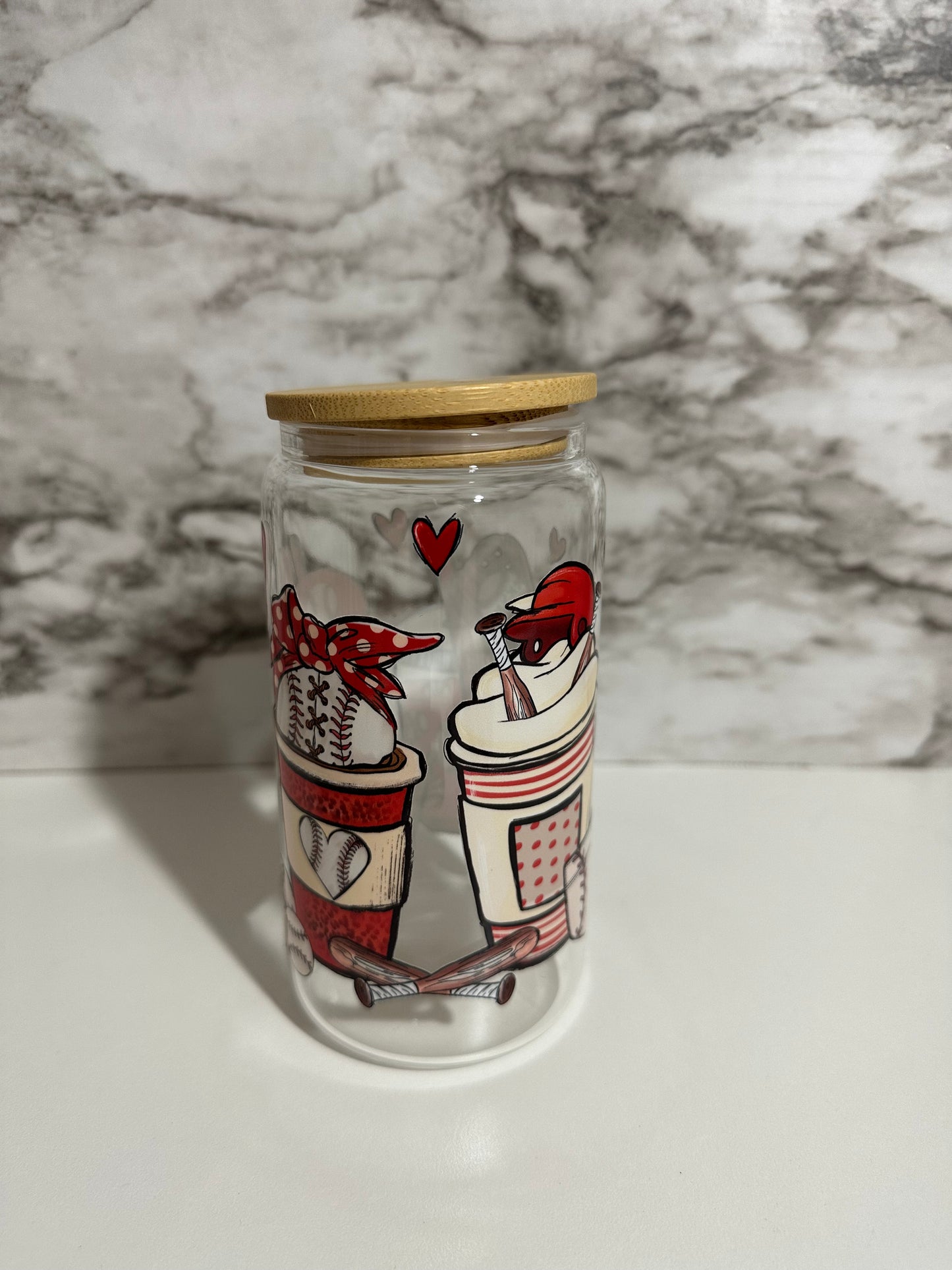 Baseball & Coffee Cup, Red