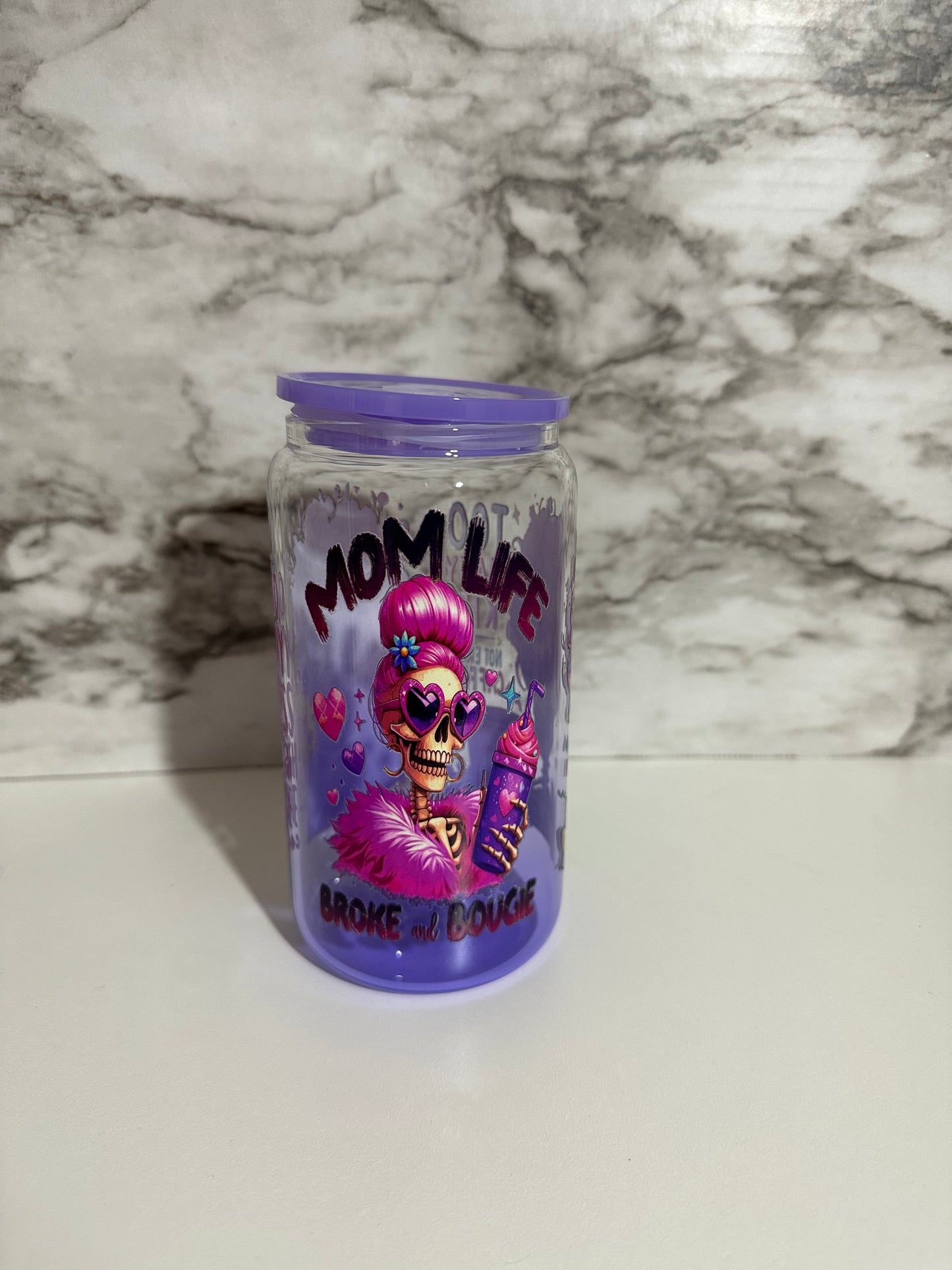 Mom Life Cup, Purple Skeleton