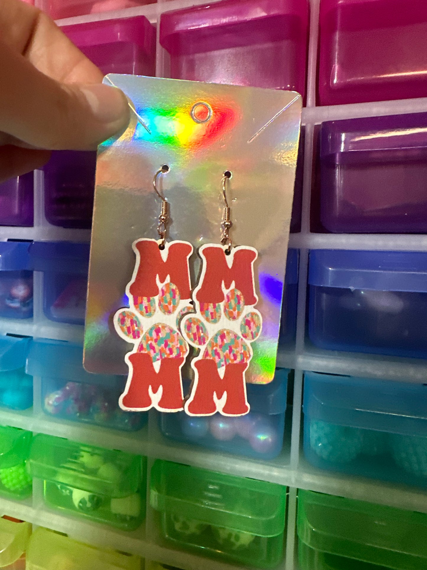 Animal mom earrings