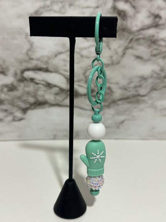 Snowflake Mitten Keychain