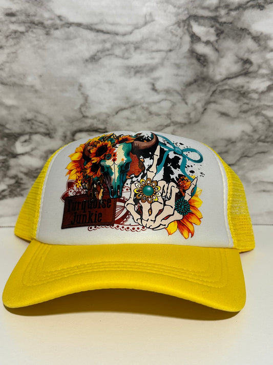 Turquoise Junkie Hat, Blue