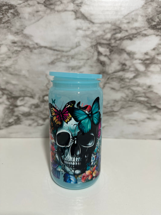 Butterflies & Skulls, Blue Cup