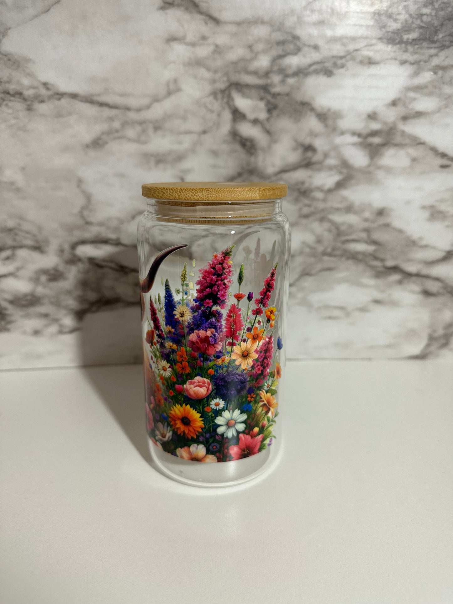 Highland Cow Cup- Floral