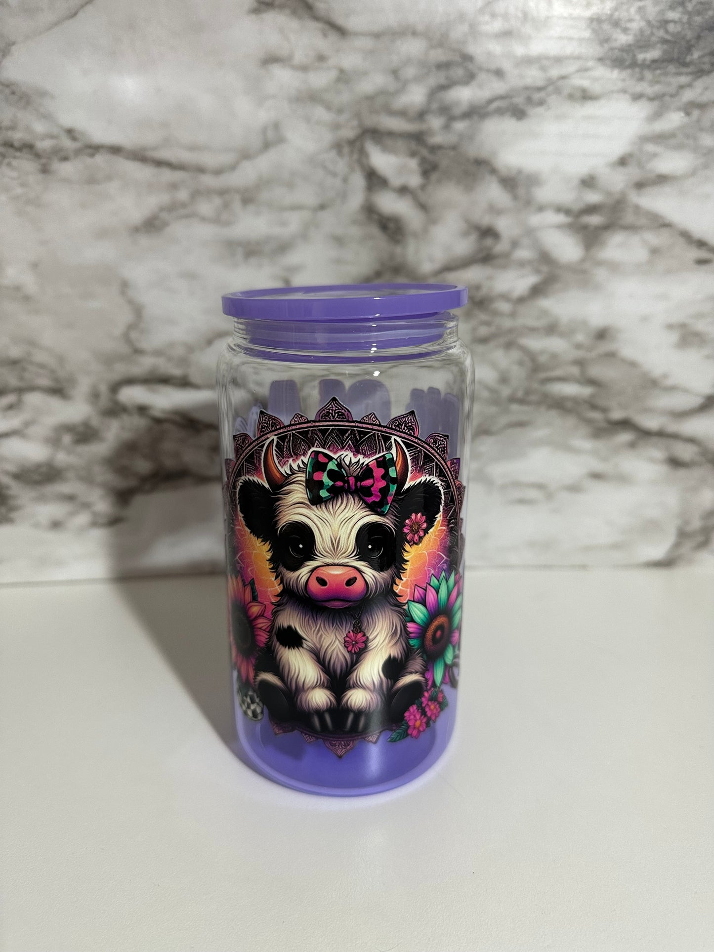 Bit of a Mess Cow Cup, Purple