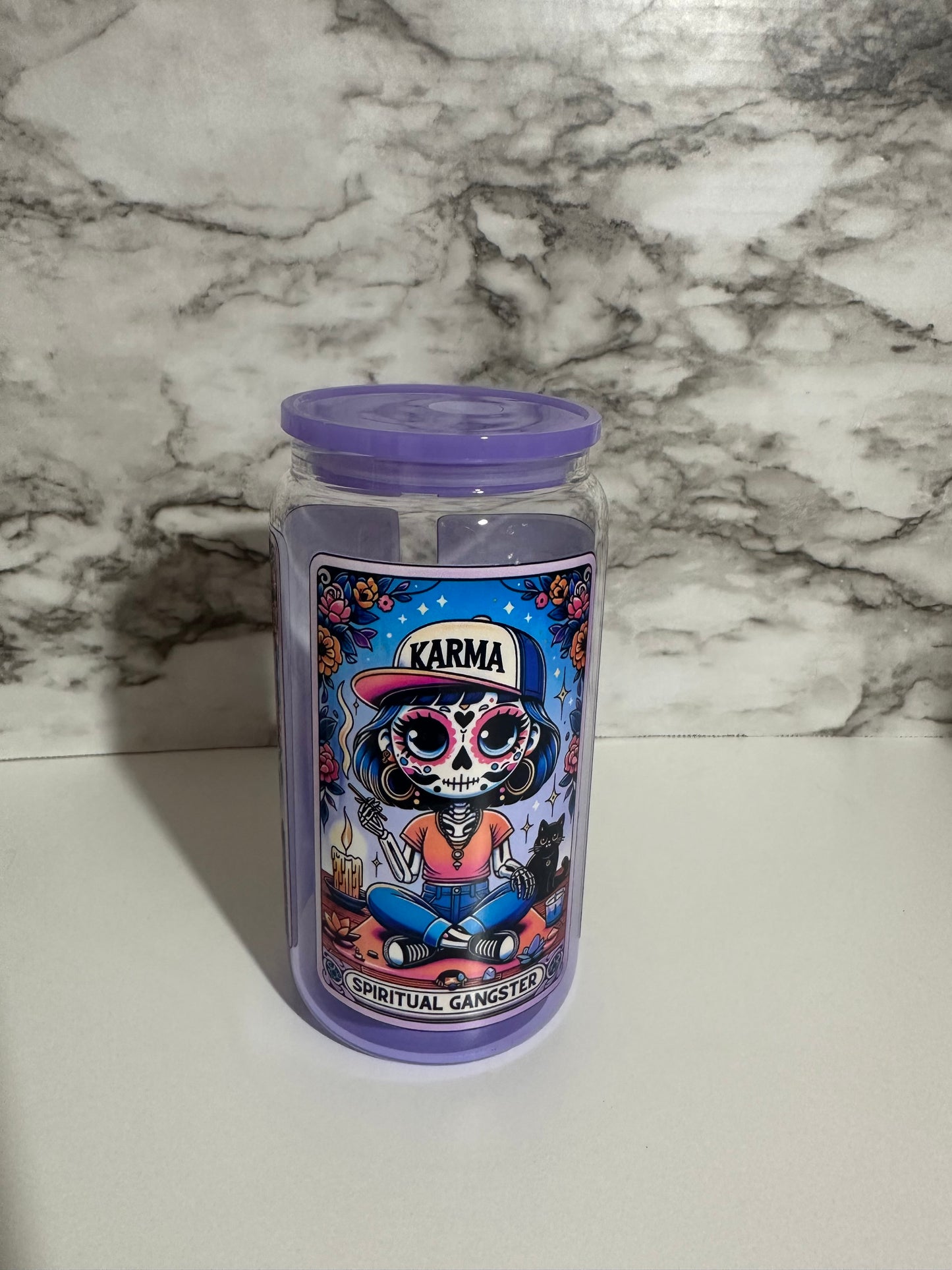 Tarot Card Cup, Purple Karma