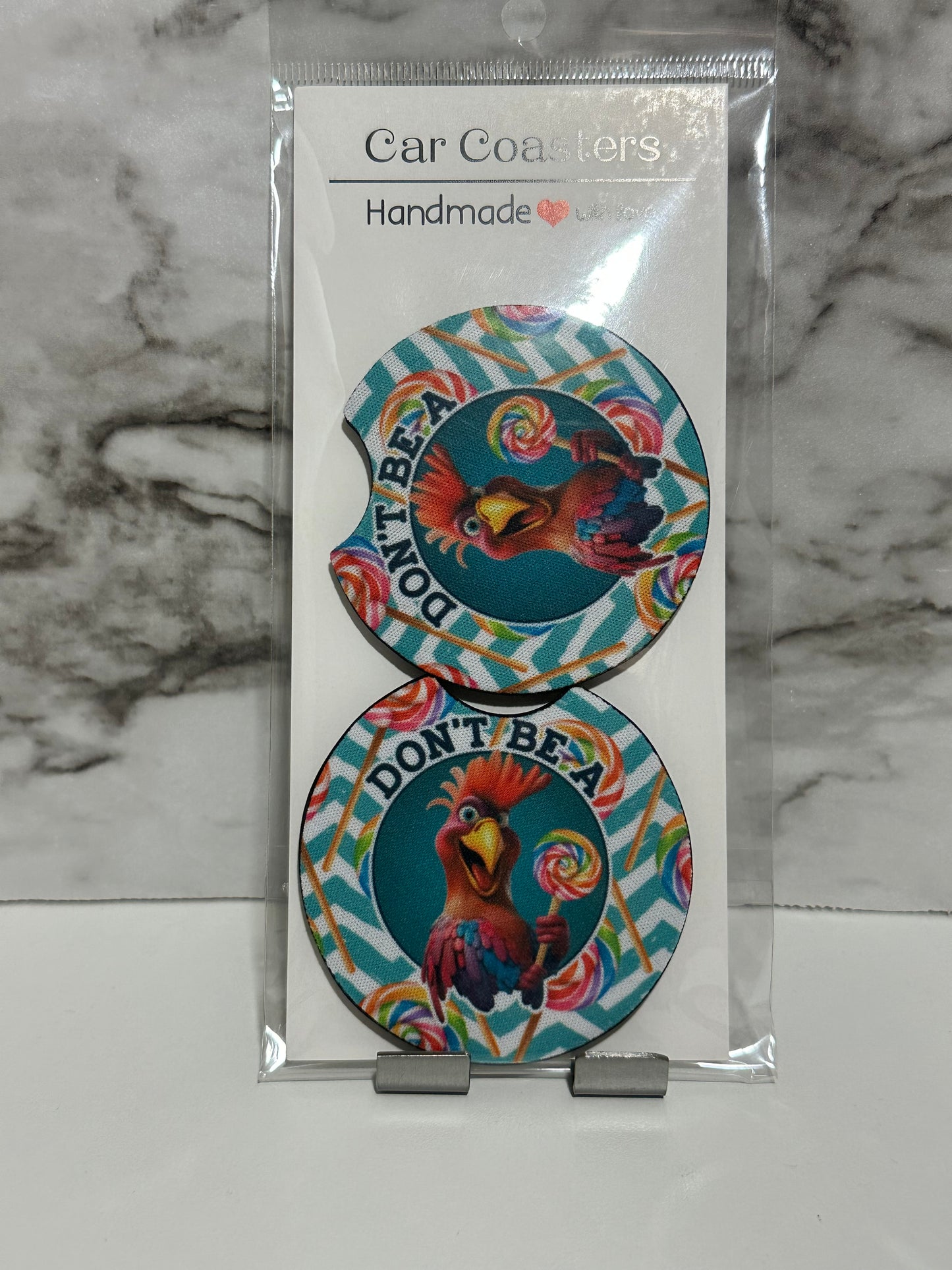 Don’t Be a Cock Car Coasters