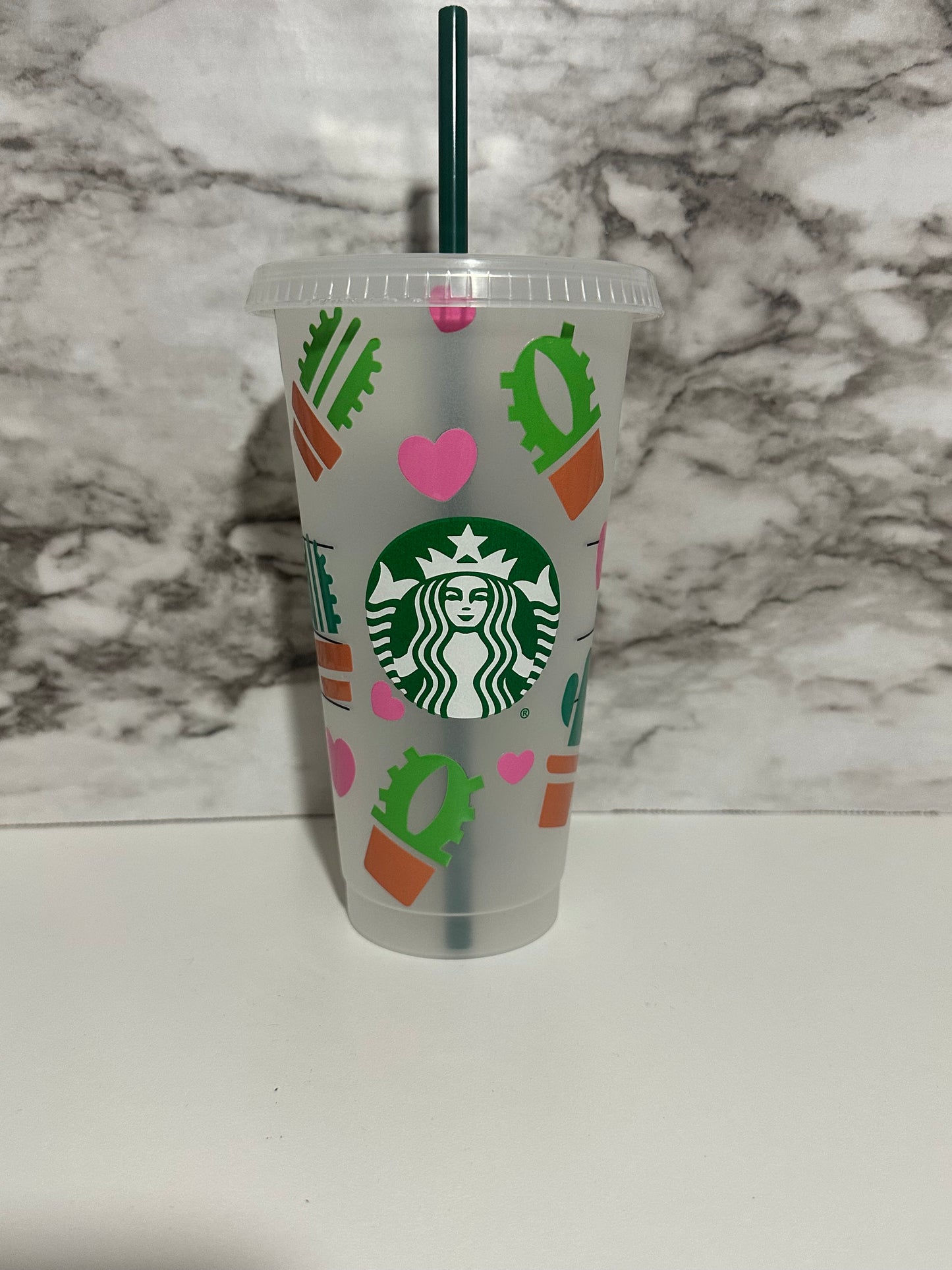 Succelent Lover Cup w Straw
