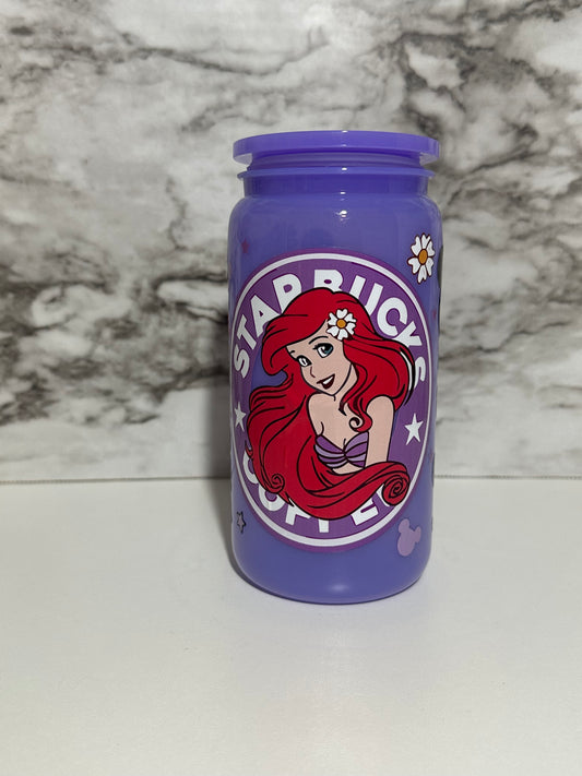 Coffee & Ariel- Purple Cup