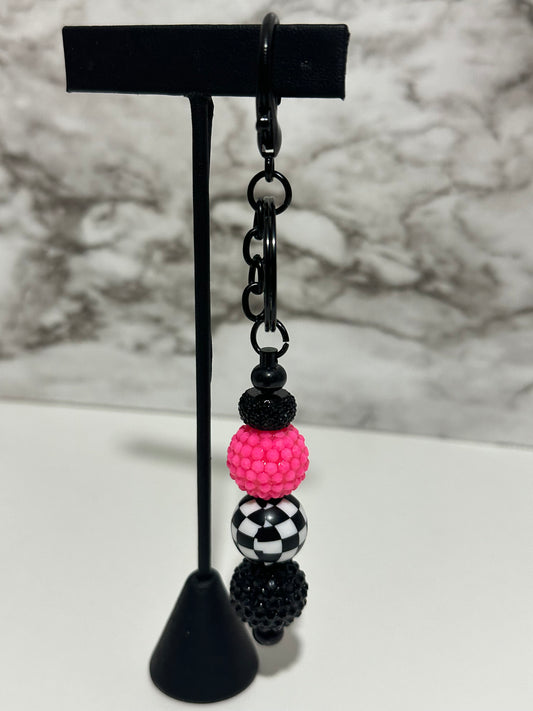 Checkered and Punk Keychain