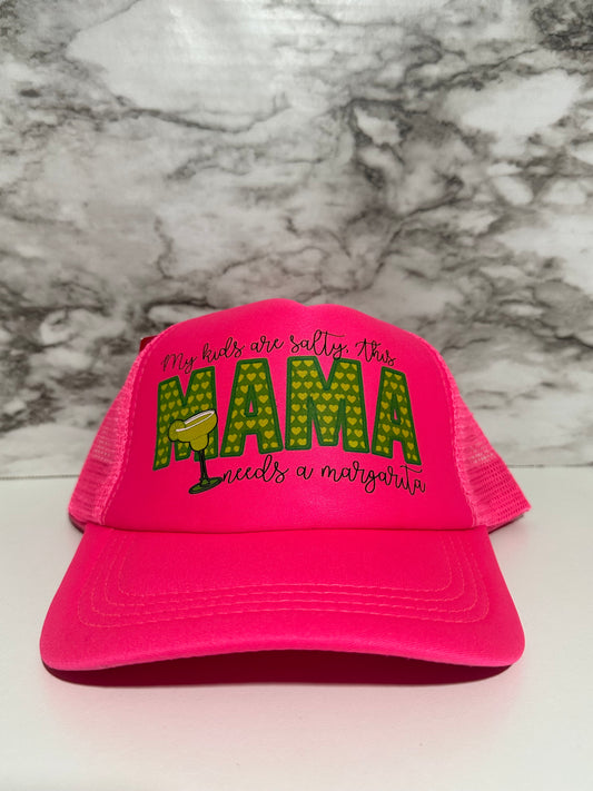 Mama & Margs Hat, Neon Pink