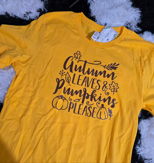 Autumn Leaves Tee, Golden Yellow