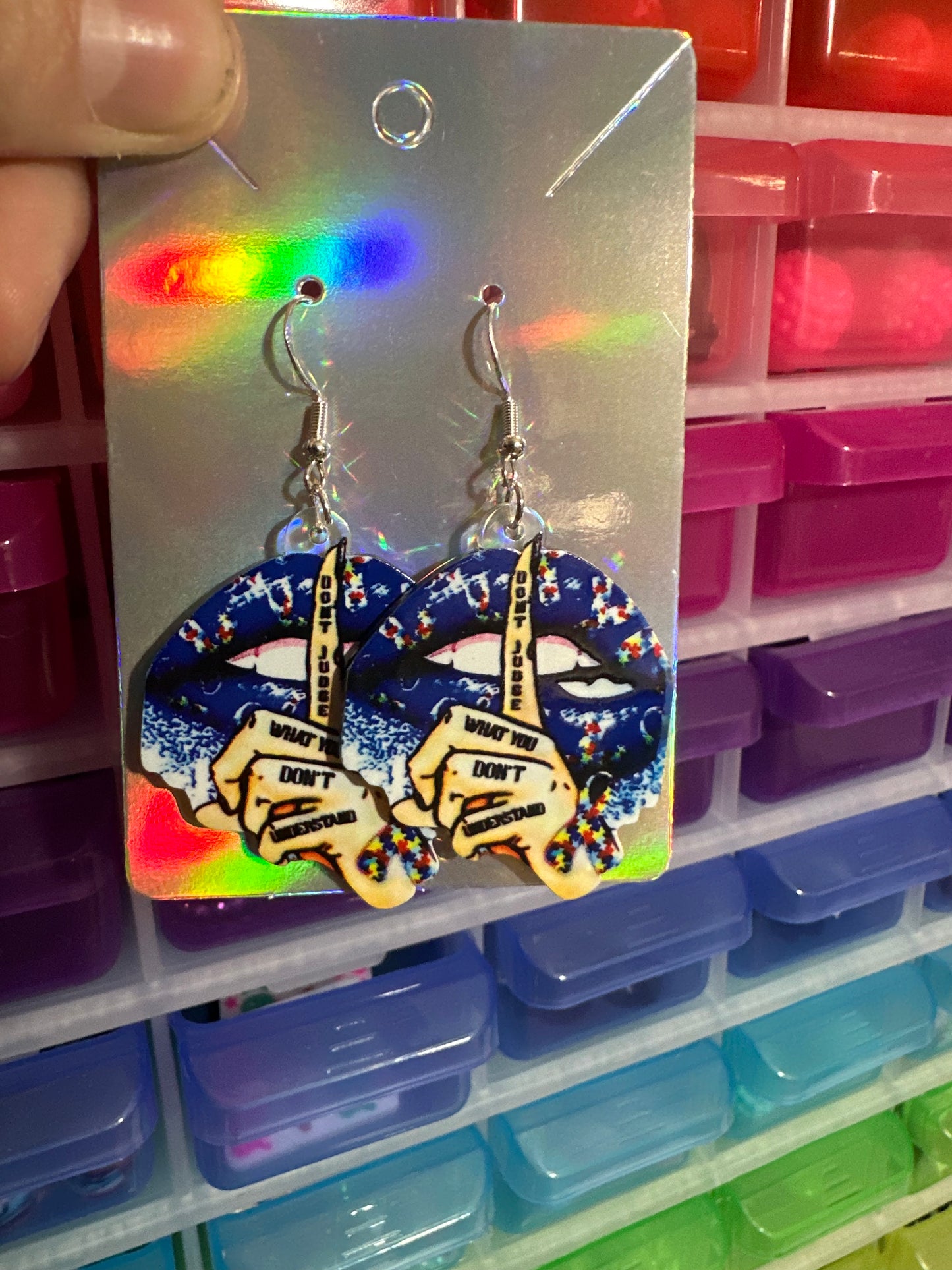 Autism Lip Earrings