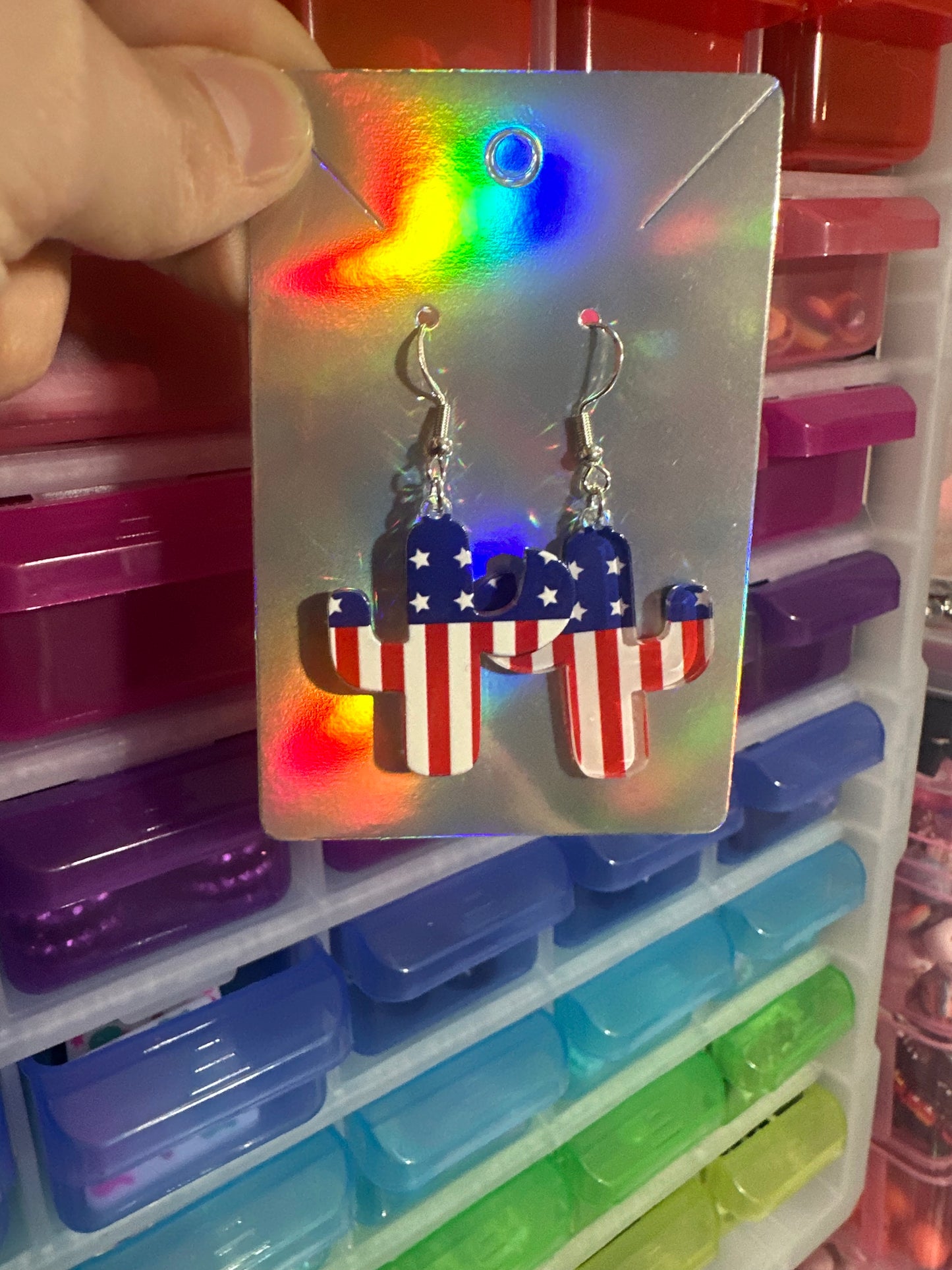 USA Cactus Earrings