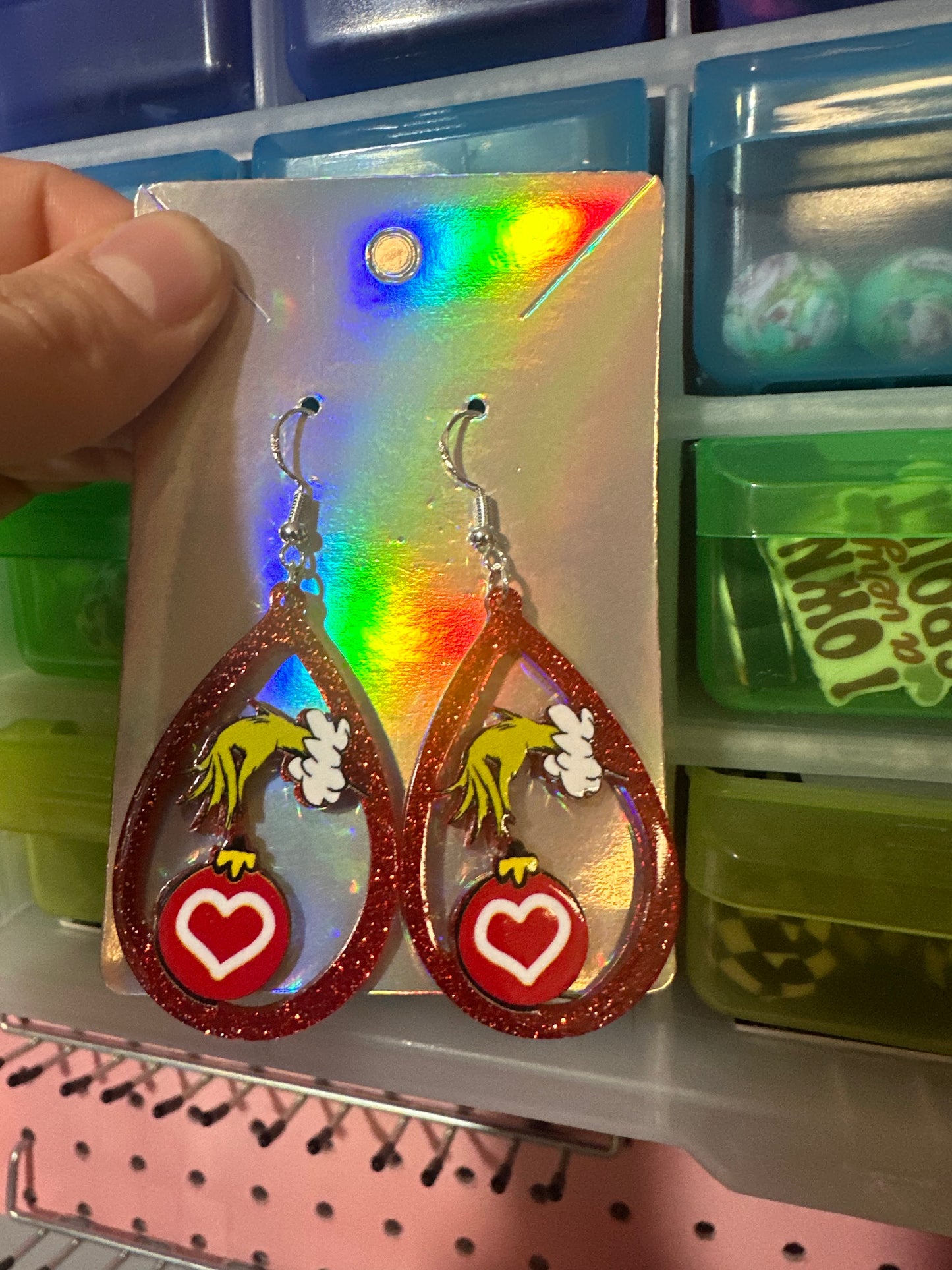 Grinch yeah drop earrings