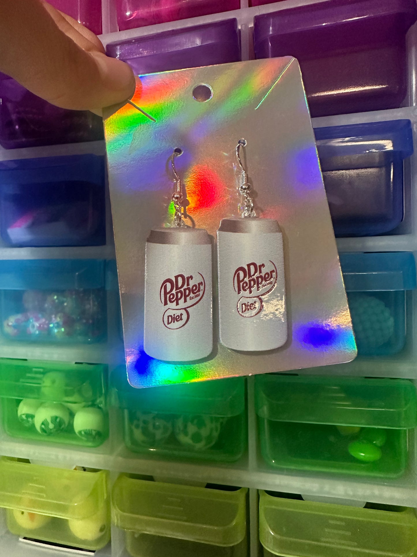 Dr Pepper diet earrings