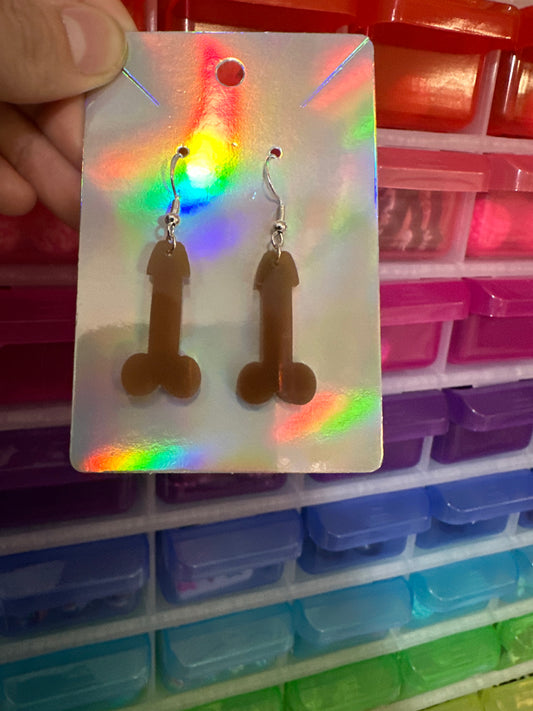 Brown PP earrings