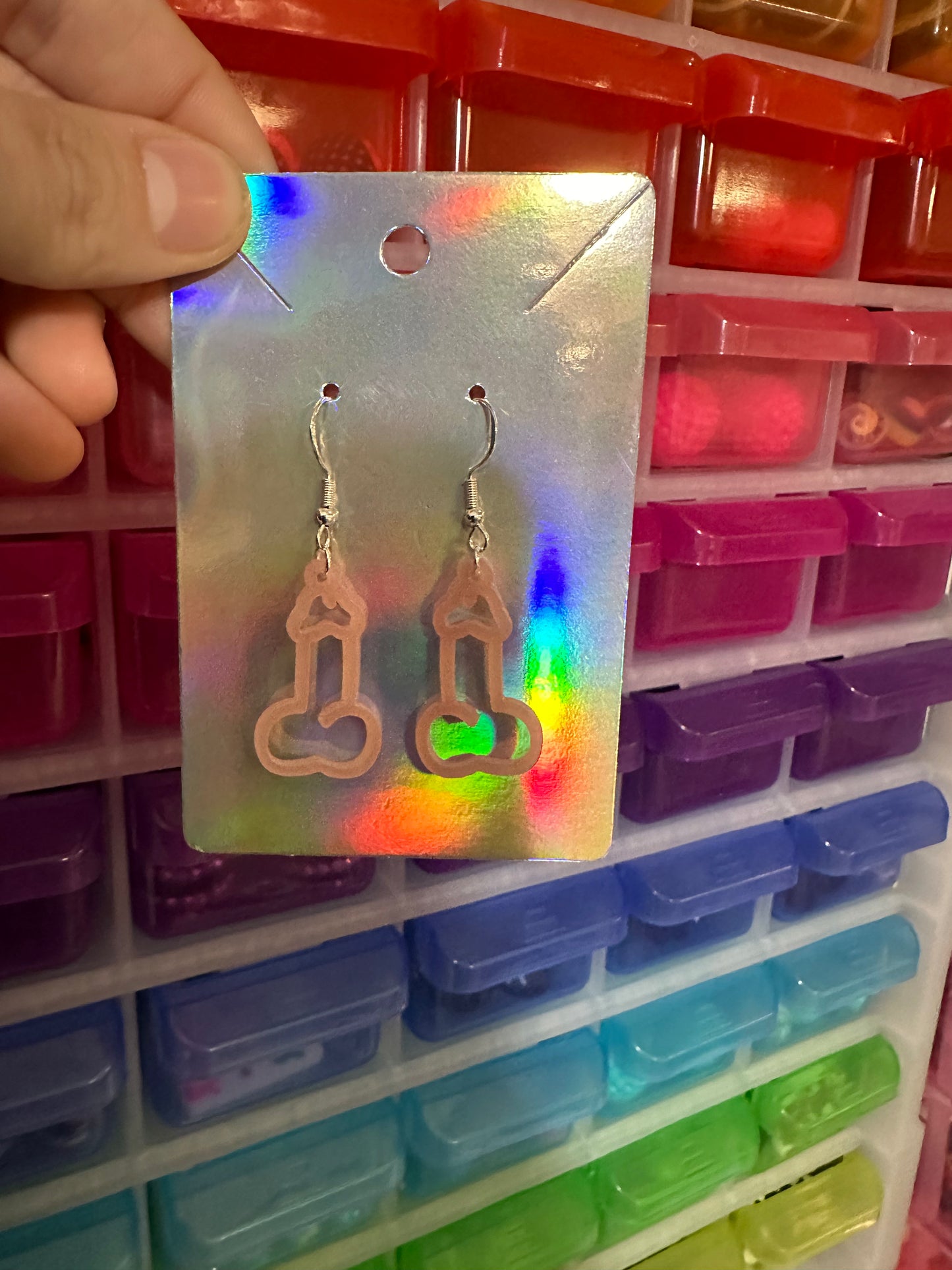 Pink PP earrings