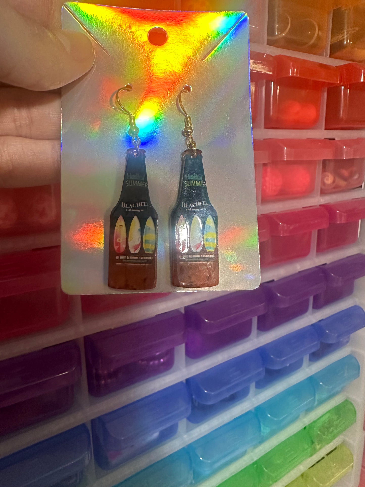 Summer bottle earrings #2