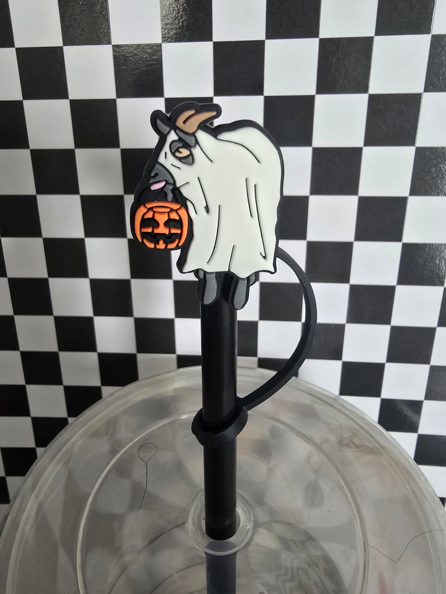 Trick or Treat Goat Straw Topper
