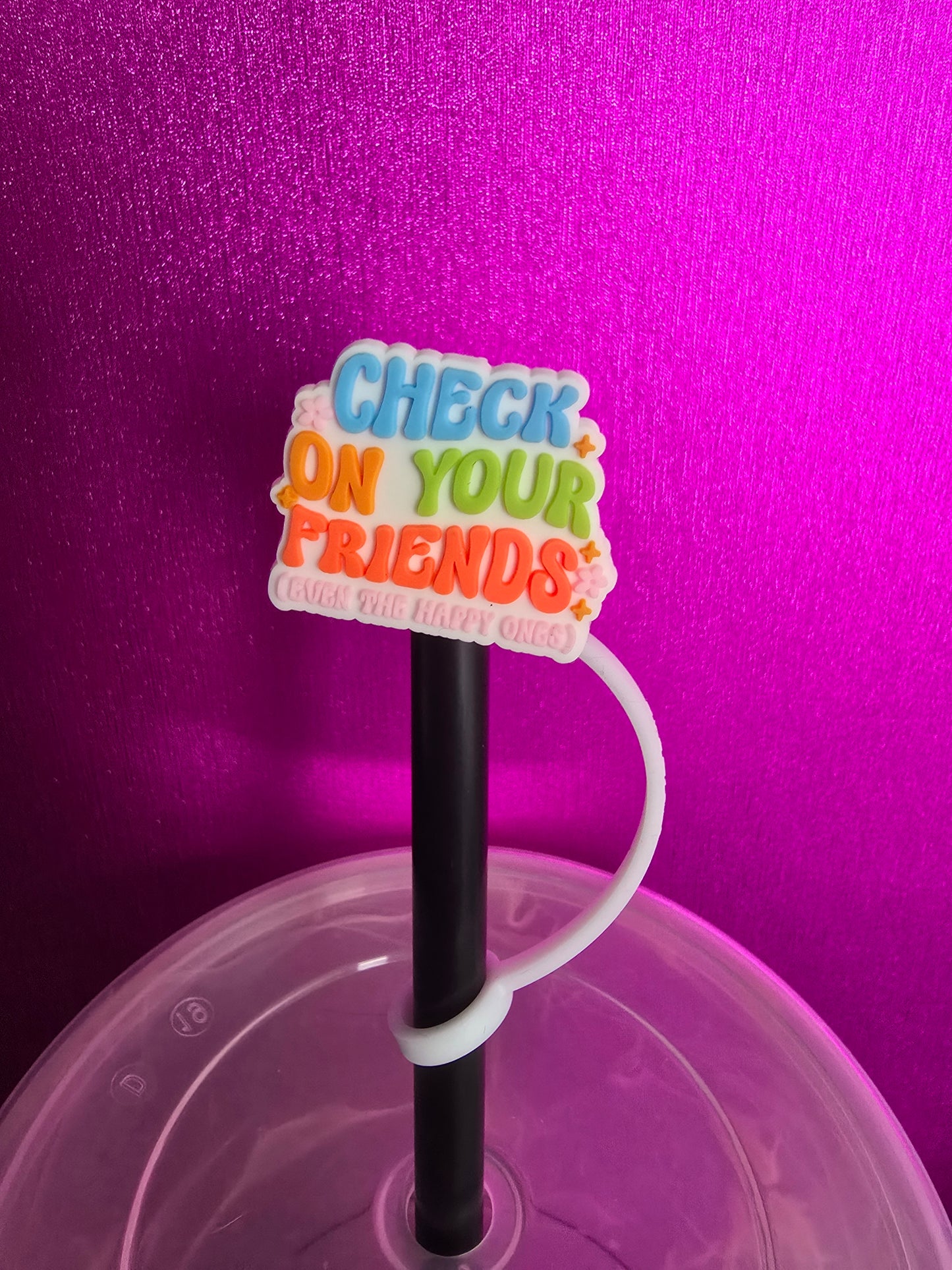 Mental Health Friends Straw Topper