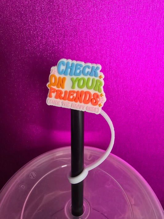 Mental Health Friends Straw Topper