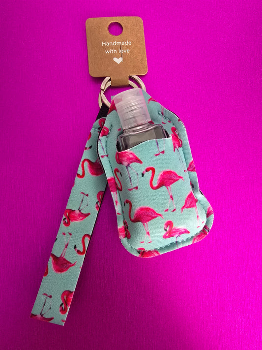 Flamingo Queen Sanitizer Keychain Set