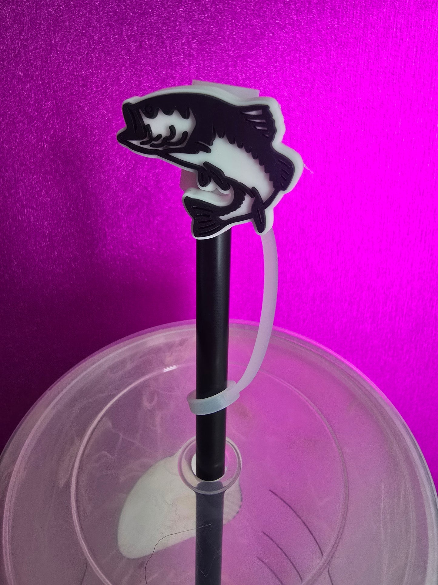 Bass Fish Straw Topper