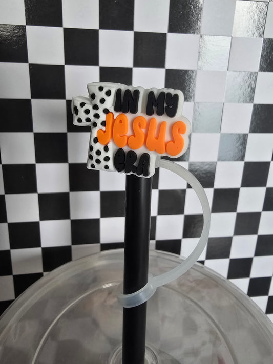 Jesus Era Straw Topper, Orange