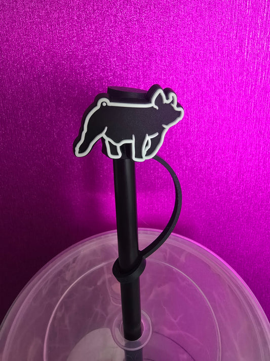 Pig Outline Straw Topper